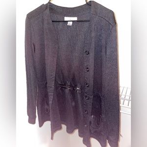 Women’s scrub jacket. Size M. Black lace material